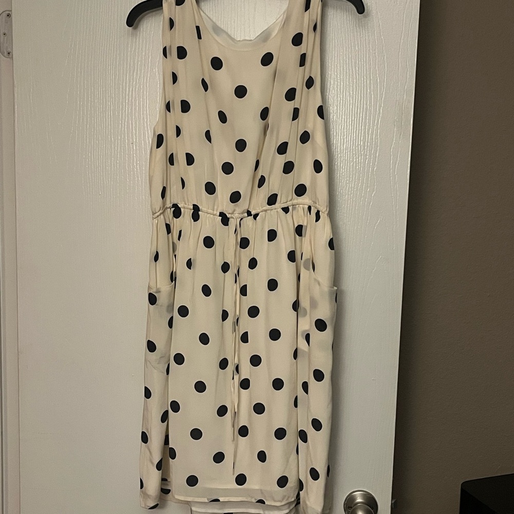 J CREW NEVER WORN POLKA DOT DRESS WJTH POCKETS